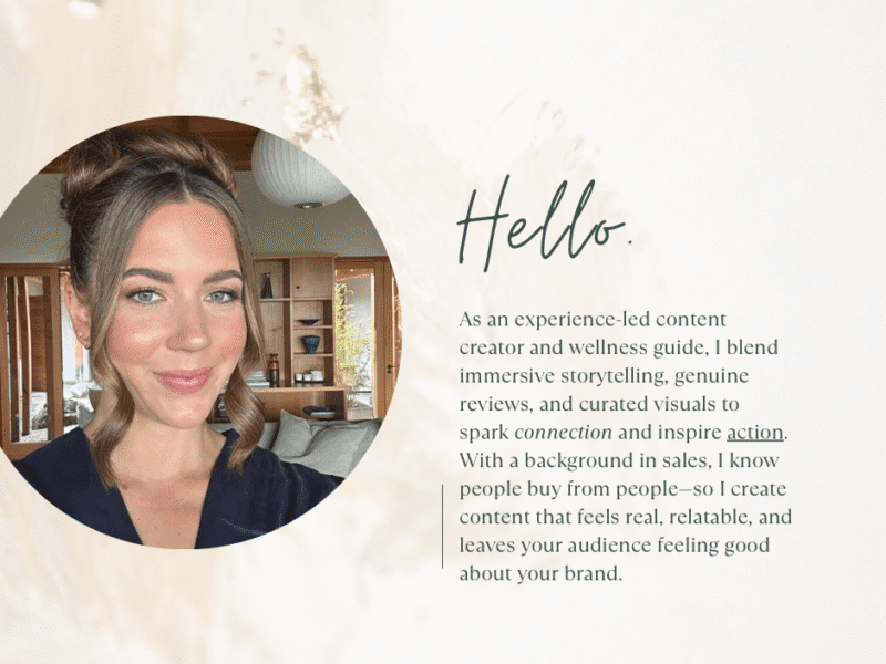 Wellness Guide & Creator | Wellness, Travel, Lifestyle - Let's create!