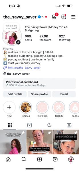 Instagram Reel + report to TikTok